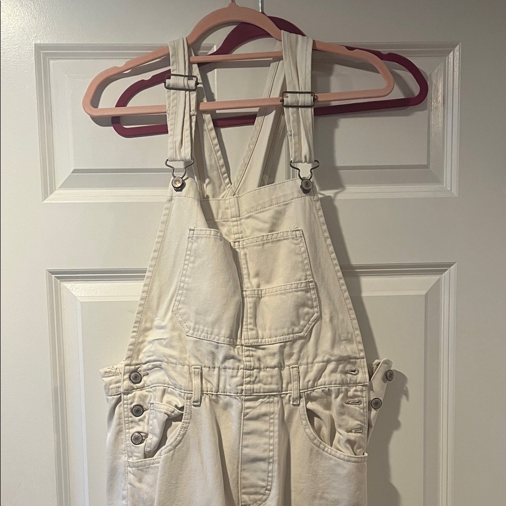 Free People Cream Ziggy Overall
